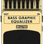 Behringer BEQ700, Tan: 7-Band Graphic Equalizer Pedal for Electric Guitar, Model Number BEQ700, Compact Design, Yellow