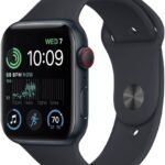 Apple Watch SE (2nd Gen) (GPS + Cellular, 44mm) - Midnight Aluminum Case with Midnight Sport Band, M/L (Renewed)