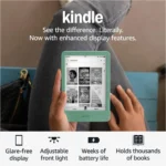 Amazon Kindle (16 GB) - Lightest and most compact Kindle, now with faster page turns, and higher contrast ratio, for an enhanced reading experience - Matcha
