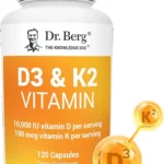 Dr. Berg Vitamin D3 K2 w/MCT Powder - Includes 10,000 IU of Vitamin D3, 100 mcg MK7 Vitamin K2, Purified Bile Salts, Zinc & Magnesium for Ultimate Absorption - K2 D3 Vitamin Supplement - 120 Capsule