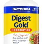 Enzymedica Digest Gold + Probiotics, 2-in-1 Formula for Gut Health, Digestive Enzymes & 1.5 Billion Active Probiotic Cultures, 45 Count