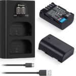 Powerextra 2 Pack DMW-BLF19, DMW-BLF19E, DMW-BLF19PP Replacement Batteries and Dual USB Charger for Panasonic Lumix DC-G9, DC-GH5, DMC-GH3, DMC-GH3K, DMC-GH4, DMC-GH4K Digital Camera