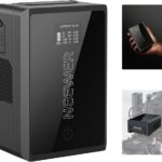 بطارية صغيرة تثبت على شكل حرف V مع شريط D وUSB C/USB A/BP/منافذ تيار مستمر مزدوجة/شاشة OLED، بطارية قفل 3450mAh 50Wh 14.54 فولت تدعم الشحن السريع 45 واط PD لكاميرا الفيديو والفيديو، PS050E