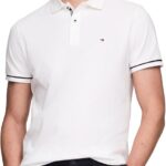 Tommy Hilfiger Men's Short Sleeve Casual Polo Shirts in Regular Fit with Stretch and Cuff Designs