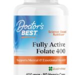 Doctor's Best Fully Active Folate with Quatrefolic400 mcg, Healthy Mood, Memory, Circulation, Well-Being, 90 VC