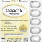 California Gold Nutrition LactoBif® 5, Probiotics with 5 Lactobacilli and 3 Bifidobacteria, 5 Billion CFU, 120 Veggie Capsules