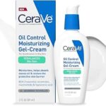 CeraVe Oil Control Moisturizing Gel-Cream, Face Moisturizer for Oily Skin, Niacinamide, Hyaluronic Acid & Oil Absorbing Technology To Rebalance Oily Skin, Non-Comedogenic, Fragrance Free & Oil-Free