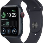 Apple Watch SE (2nd Gen) (GPS + Cellular, 44mm) - Midnight Aluminum Case with Midnight Sport Band, S/M (Renewed)