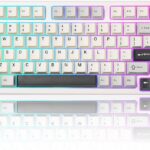 YUNZII RT80 Rapid Trigger Hall Effect Magnetic Gaming Keyboard, 8K Polling Rate, 75% Layout,BT/2.4GHz/Wired,RGB Backlit,Hot Swap,Adjustable Actuation Wireless for Win/Mac(White, Gateron White)