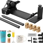 xTool RA2 Pro for M1/P2/P2S, 4-in-1 Laser Rotary with Risers, Rotary for Roller, Chuck, Sphere and Ring, Suitable for Engraving Cylindrical Objects