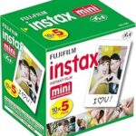 Fujifilm Instax Mini Instant Film, 10 Sheets×5 Pack(Total 50 Shoots)
