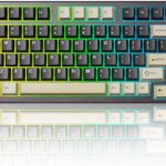 YUNZII RT80 Rapid Trigger Hall Effect Magnetic Gaming Keyboard, 8K Polling Rate, 75% Layout,BT/2.4GHz/Wired,RGB Backlit,Hot Swap,Adjustable Actuation Wireless for Win/Mac(Black, Gateron White)