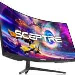 Sceptre 30-inch Curved Gaming Monitor 21:9 2560x1080 Ultra Wide/ Slim HDMI DisplayPort up to 200Hz Build-in Speakers, Metal Black (C305B-200UN1)