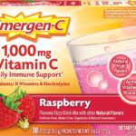 Emergen-C 1000mg Vitamin C Powder, with Antioxidants, B Vitamins and Electrolytes, Supplements for Immune Support, Caffeine Free Fizzy Drink Mix, Raspberry Flavor - 30 Count/1 Month Supply