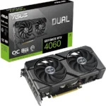 ASUS Dual GeForce RTX™ 4060 EVO OC Edition 8GB GDDR6 (PCIe 4.0, 8GB GDDR6, DLSS 3, HDMI 2.1a, DisplayPort 1.4a, Axial-tech Fan Design, 0dB Technology, Dual BIOS, Auto-Extreme Technology, and More)
