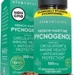 Pycnogenol 100mg from French Maritime Pine Bark Extract Capsules - Healthy Blood Circulation Supplements, Antioxidant Protection, Joint Support and Immune Support - 60 Pycnogenol Supplements