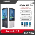 UNIWA DOOV R17 Pro 4G Mobile Phone Smart Touch Screen Whatsapp Android 13 Keypad Phones 3.54" 4GB 64GB 2300mAh Hebrew keyboard