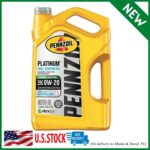 Pennzoil Platinum Full Synthetic 0W-20 Motor Oil (5-Quart, Pack of 1)
