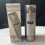 Vintage Thermos Brand Stainless Steel Vacuum Bottle Quart 32 Oz 2460S USA Box