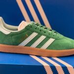 Adidas Gazelle Green/Semi Flash Aqua/Gold Metallic Women Sneaker JH7218 New Box