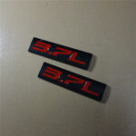 2x Black Red 3.7L Metal Decal Badge Sticker Emblem V6 Racing Motors Sedan Diesel
