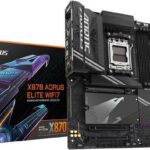 GIGABYTE X870 AORUS ELITE WIFI7 AM5 LGA 1718, ATX, DDR5, 4x M.2, PCIe 5.0, USB4, Wi-Fi 7, 2.5GbE LAN, EZ-Latch, 5-Year Warranty