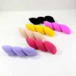 baopinger 3 إسفنجة مكياج للوجه بشكل بيضاوي مزدوجة القطع باللون الأسود، قابلة للتنفس وسهلة الحمل، تستخدم للمكياج الجاف والرطب مع اللوشن، أداة مكياج مفضلة، خالية من السوائل والكريمات والمساحيق