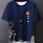 Manfinity Homme تي شيرت بطباعة مناظر طبيعية للرجال