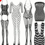 5 قطع مجموعة زي لانجيري ساخن من الدانتيل والشبك الحجم الكبير، تشمل بدلة شبك مفرغة وكيميز، مناسب للحفلات وليلة الزواج وعيد الحب وهدايا العروس