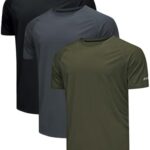 تي شيرتات جري للرجال من زوفلي، قمصان عمل للرجال، قمصان رياضية كاجوال بقبة دائرية بدون طوق - عبوة من 3 قطع
