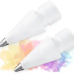 REEYEAR Realistic Fine Point Pencil Tips fits for Apple Pencil 2nd 1st Generation USB-C Version, Fine Tips Paperfeel Ipad Pro Pen 1st 2 Gen Replacement Nibs fits for Artists,Note-takers,White