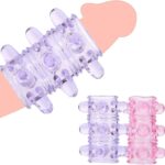Men's Cock Ring Penis Sleeve Set for Male Delay Ejaculation Sexual Pleasure Enhance for Couples Adult Sex Toys Reusable Penis Rings with Pellets for Vagina Stimulation Extend Sexual Play