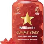 HAIRtamin Vegan Gummy Stars Hair Vitamins | Non-GMO | All Natural Biotin Hair Vitamin Gummies to Maintain Healthy Hair Skin & Nails | Multivitamin Supplement