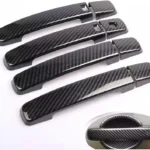 Toworldit 8pcs/Set ABS Exterior Door Handle Decoration Trim Cover Compatible with Infiniti G25 G37 2008-2013 (with Intelligent Sensing, Carbon Fiber Grain)
