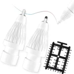 Upgraded Pencil Tips fits for Apple 2nd 1st Gen USB-C iPad Pro Pencil,No Wear Out Fine Point Apple Pen Tip &Noiseless Friction Nib Covers Set, Make iPencil 1 / Pencil 2 Work Like a Charm,White