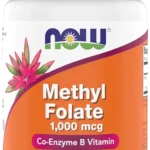 NOW Supplements, Methyl Folate 1,000 mcg, Metabolically Active Folate*, Co-Enzyme B Vitamin, 180 Tablets