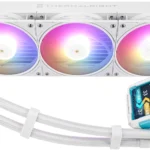 Thermalright FW PRO 360 ARGB White CPU Water Cooler with PWM Fan, 2000RPM Speeds,IPS LCD Screen with 320 * 320 Resolution,Liquid CPU Cooler,for AM5/Intel 1851/1700,2.73inch Display Screen