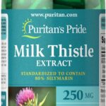 Puritans Pride Milk Thistle Standardized 250 Mg Silymarin Capsules, 100 Count