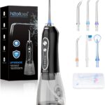 H2ofloss Water Dental Flosser Teeth Pick -Portable Oral Irrigator with 5 Modes, Rechargeable IPX7 Waterproof Orthodontic Teeth Cleaner Pick Cordless for Home Travel-300ml Water Tank