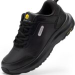 FitVille Men's Extra Wide Hiking Shoes Outdoor Walking Shoes Low-top Waterproof Work Shoes Soft Toe with Arch Support for Heel Pain Relief - Rugged Core