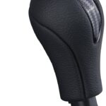 APPERFiT Gear Shift Knob for Automatic Transmission Gear Shifter 34910-JK03A 34910-1LA6C Compatible with Infiniti EX35 FX35 FX50 G25 G35 G37 Q60 QX50 QX56 QX70 Black & Carbon Fiber