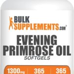 BulkSupplements.com Evening Primrose Oil Softgels - GLA Supplements, Evening Primrose Oil 1300mg - Gluten Free, 1 Softgel per Serving, 365 Count (Pack of 1)