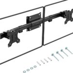 بورسين حامل شاشة مزدوج يثبت على الحائط، تركيب افقي لشاشتين حتى 27 انش، بحد اقصى 10 كجم، فيسا 75 × 75 / 100 × 100 ملم