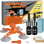 Windshield Repair Kit, 2 Pack Windshield Crack Repair kit with Enhanced Injection Head, Windscreen Chip Repair Kit to Repair Scratches, Cracks, and Star-Shaped Crack