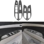 NVCNX Real Premium Carbon Fiber Compatible With Infiniti G37 G25 Q60 Q40 X S Sedan 2008-2015 2009 2010 2011 2012 2013 2014 Car Accessories Interior Trim Window Lift Switch Panel Cover Sticker Black -B