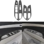 NVCNX Real Premium Carbon Fiber Compatible With Infiniti G37 G25 Q60 Q40 X S Sedan 2008-2015 2009 2010 2011 2012 2013 2014 Car Accessories Interior Trim Window Lift Switch Panel Cover Sticker Black -B