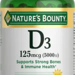 Nature's Bounty Vitamin D3 5000 IU Softgels, Rapid Release, Immune Support, Vitamin D Supplements, 240 Ct