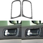 NVCNX Real Carbon Fiber Compatible with Infiniti G35 G37 G25 Q60 Q40 2007-2015 2008 2009 2010 2011 2012 2013 2014 X S Sedan Car Accessories Interior Trim Door Inner Frame Black