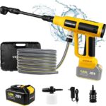 Cordless Pressure Washer, 2000PSI MAX Portable Pressure Washer with Brushless Motor, 5.0Ah Battery, 4 Speed Adjustment LCD Touch Screen, 6-in-1 Nozzle, Power Washer for Cars/Yard