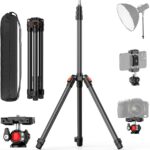 XXZU Photography Light Stand,83in/6.9ft Camera Tripod Stand with Ball Head,Reversible Portable Phone Tripod with Case,Light Stand Tripod for Camera/Phone/Flash/Webcam/Stage/Projector/Softbox